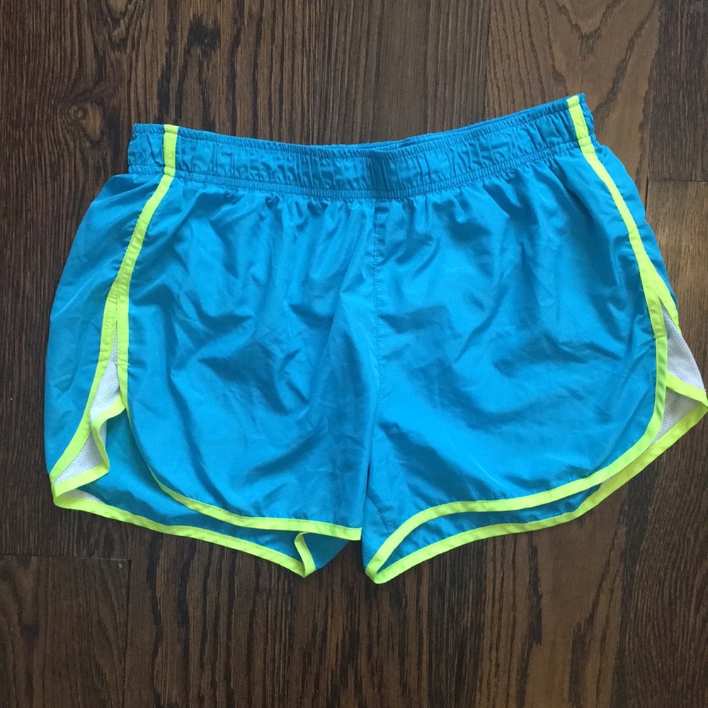 Bright Blue & Lime Athletic Shorts